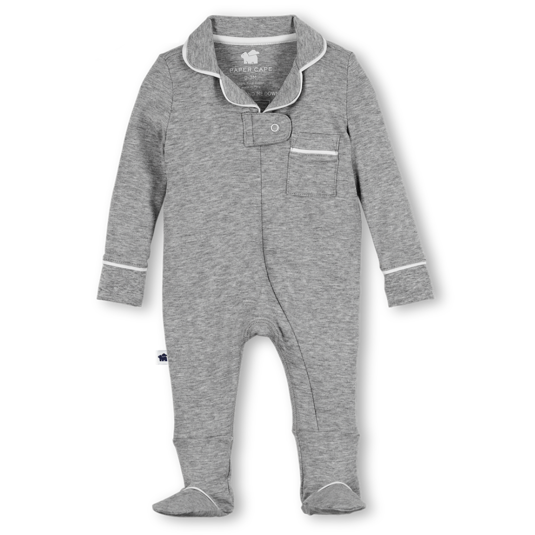 Peekaboo Moon, Moon & Stars Swaddle and Grey Pajamas