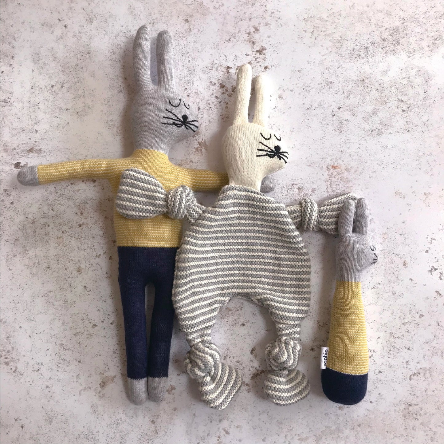 Cotton Knit Rabbit Rattle