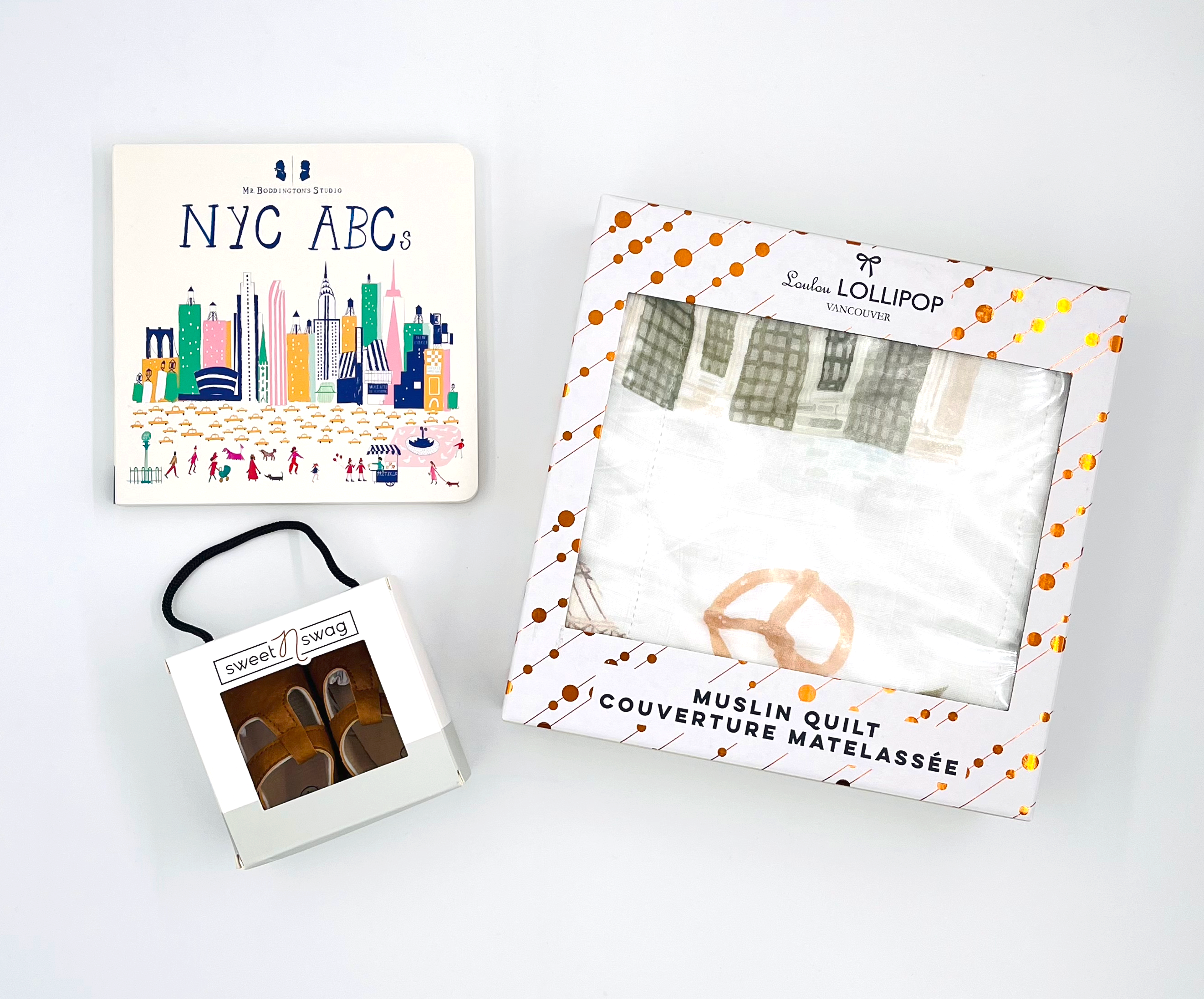 NYC ABC Book with New York Blanket and T-Strap Shoes