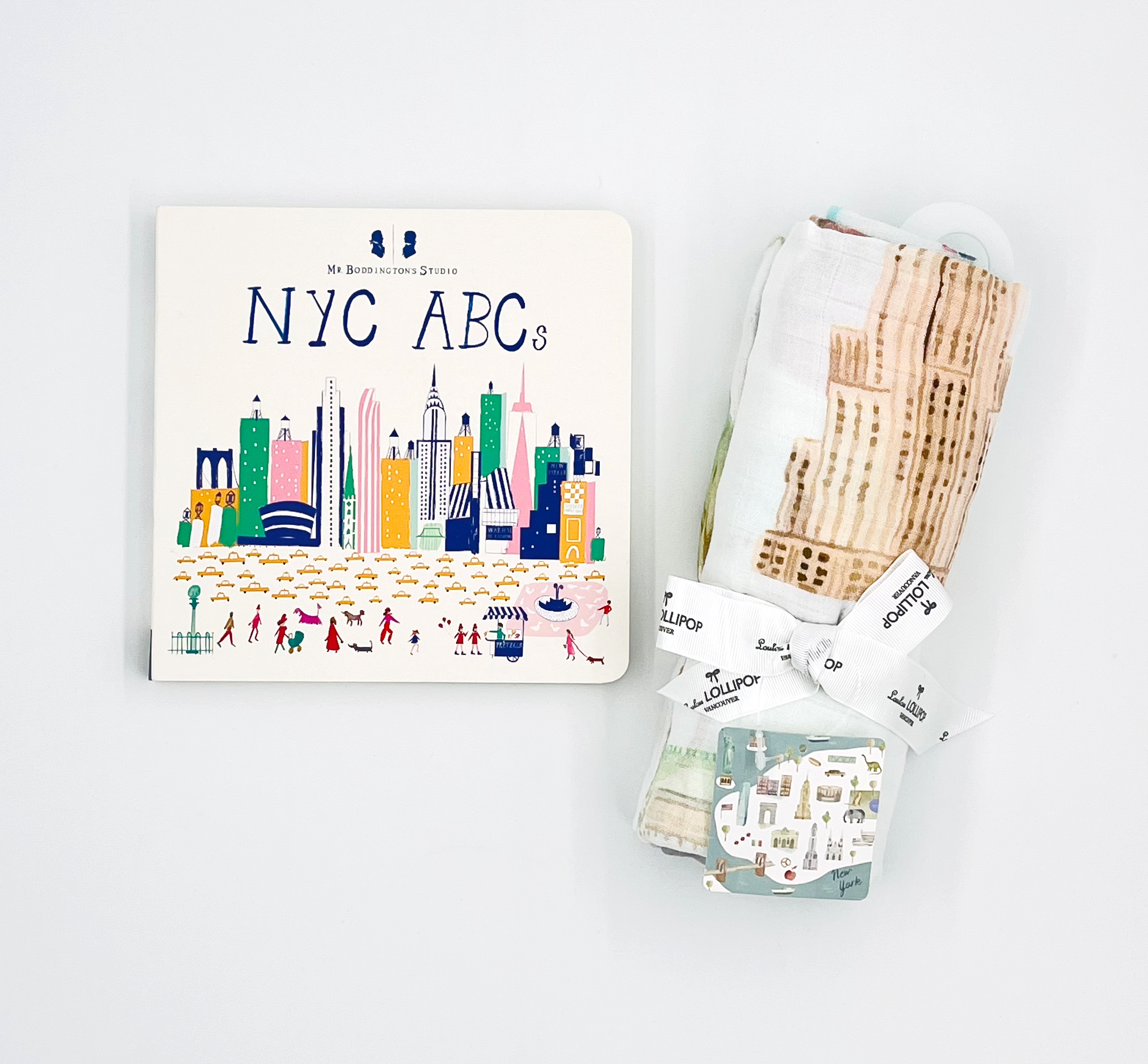 NYC Set: ABCs book and Swaddle