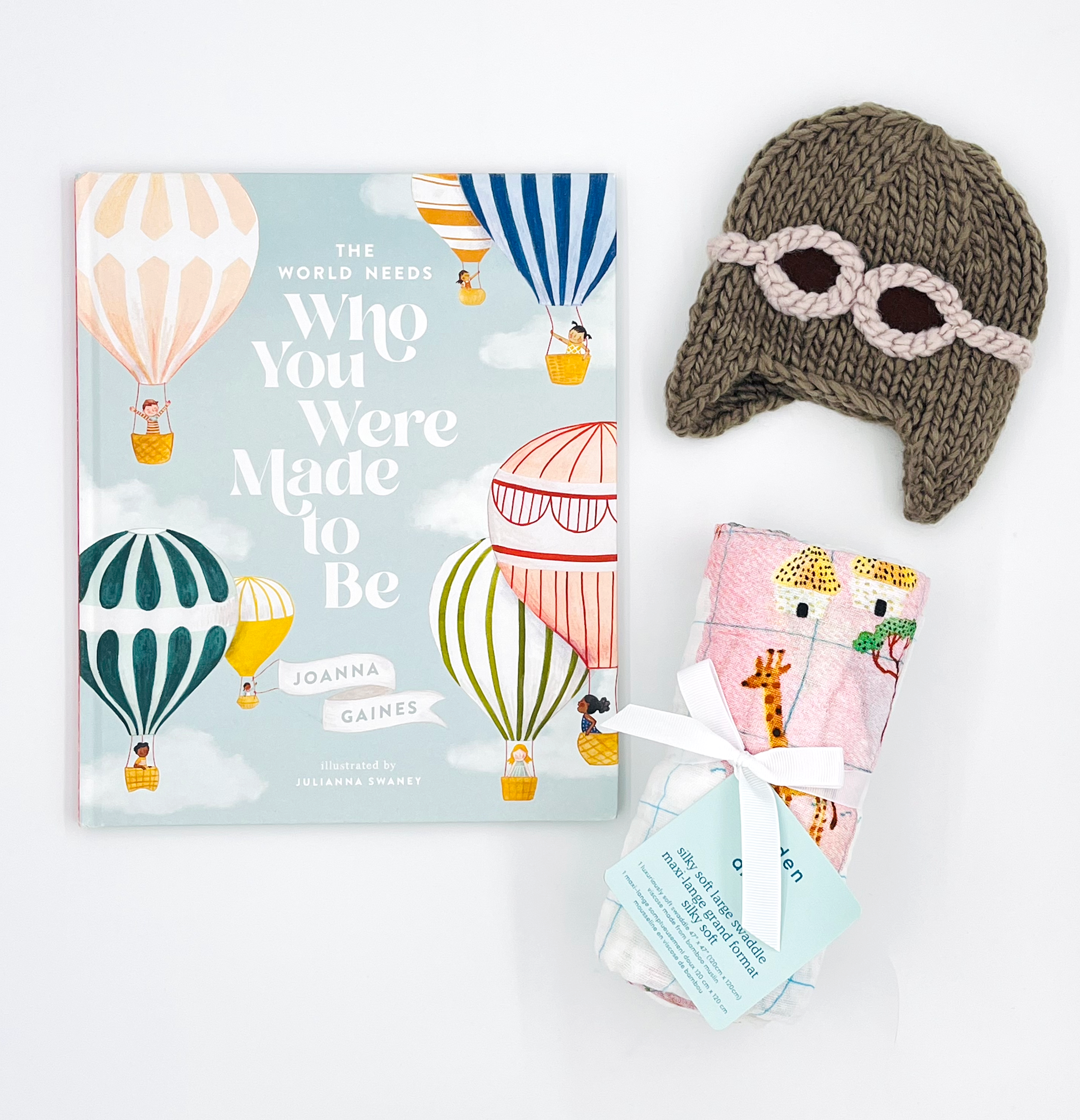 Who You Were Made to Be, Aviator Hat and Around the World Swaddle