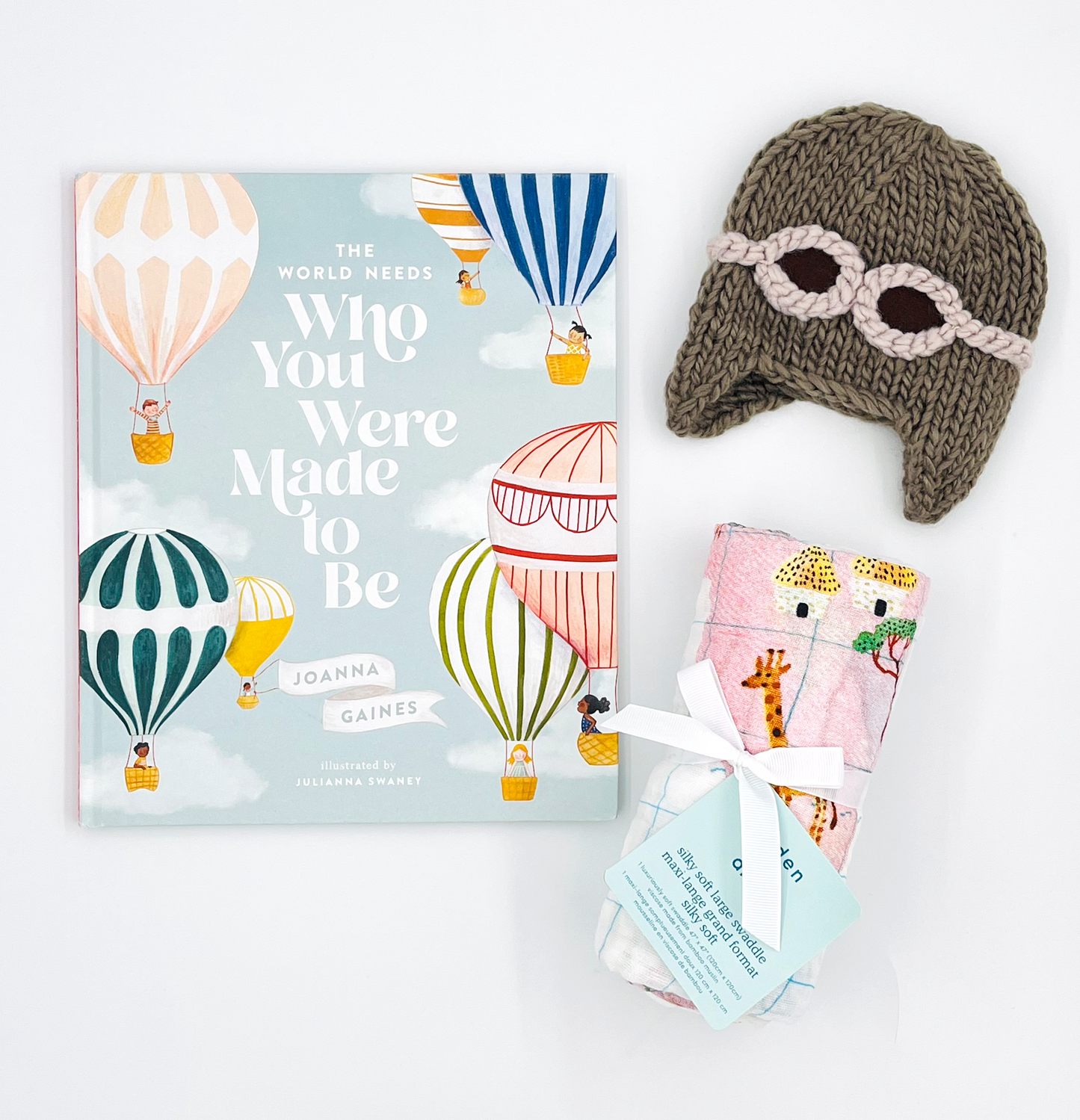 Who You Were Made to Be, Aviator Hat and Around the World Swaddle