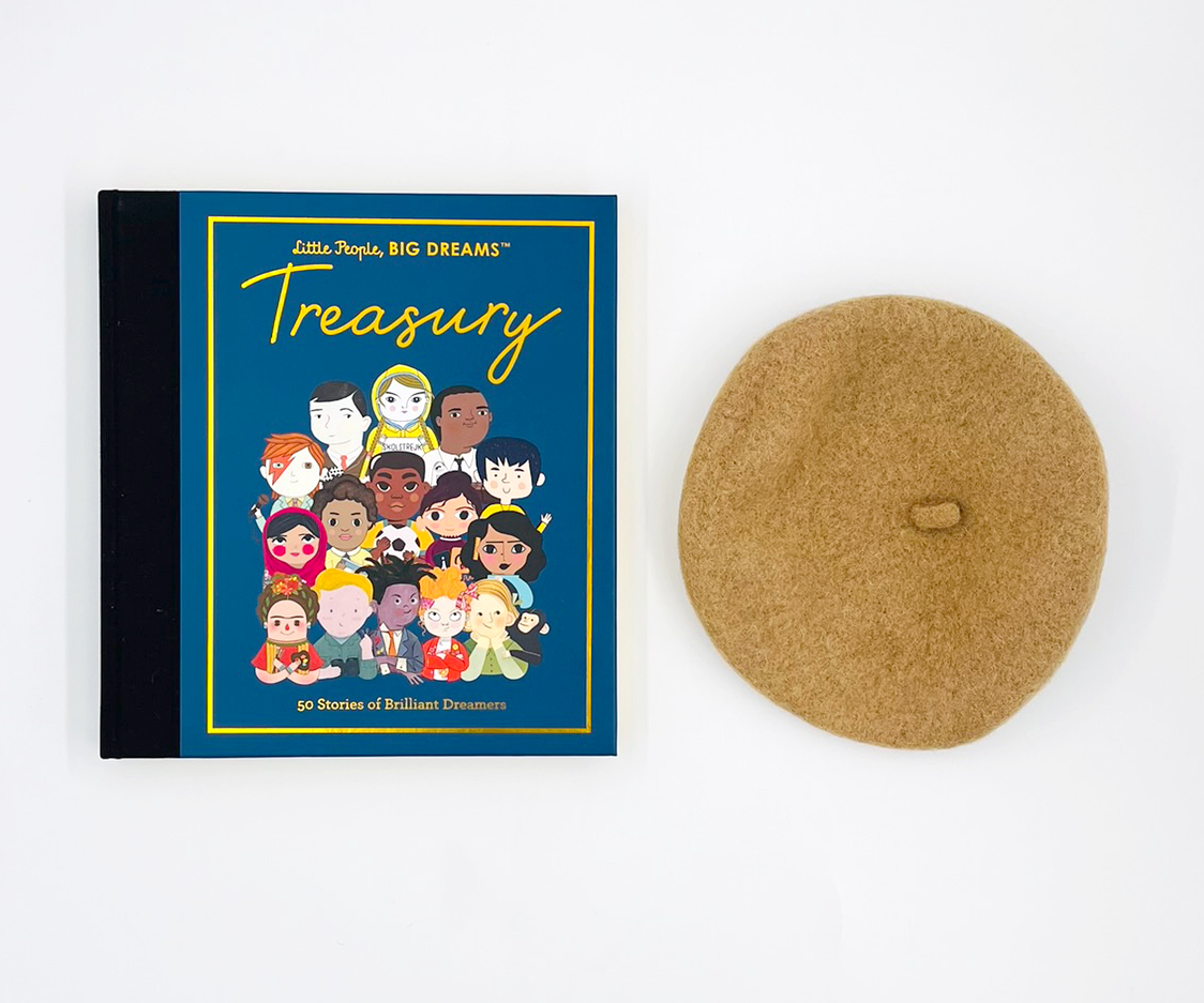 Treasury Book and Khaki Beret