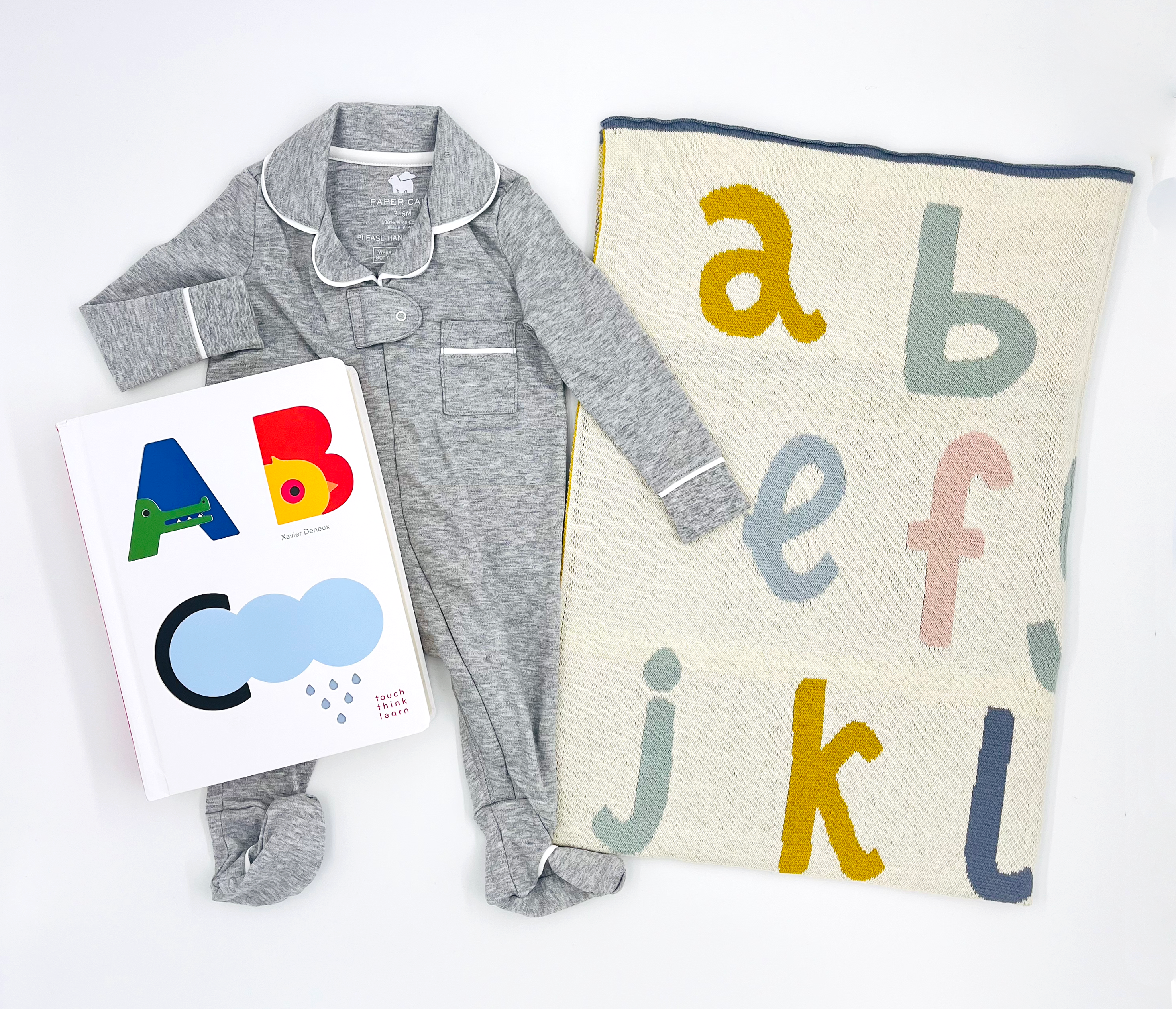 Touch Think Learn: ABC Book, Grey Pajamas, and Alphabet Blanket