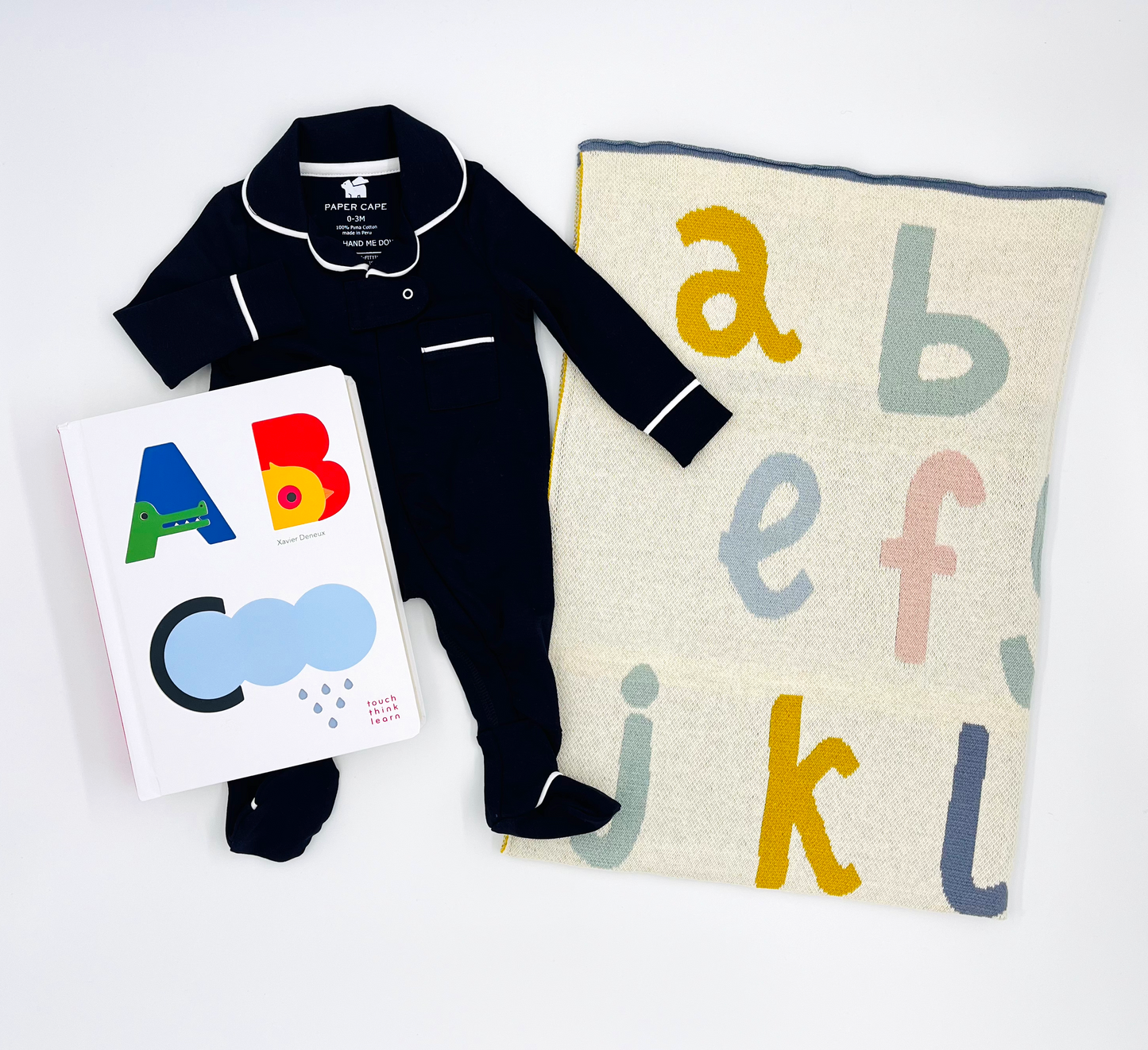 Touch Think Learn: ABC Book,  Navy Pajamas, and Alphabet Blanket