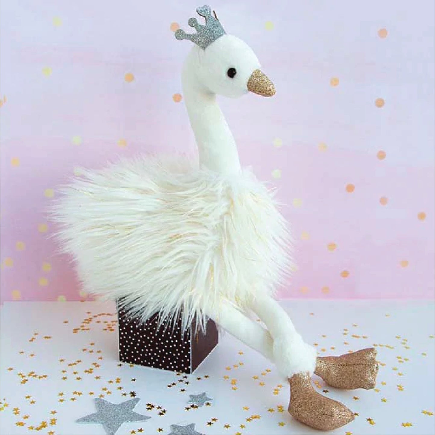 White Glitter Swan Plush toy