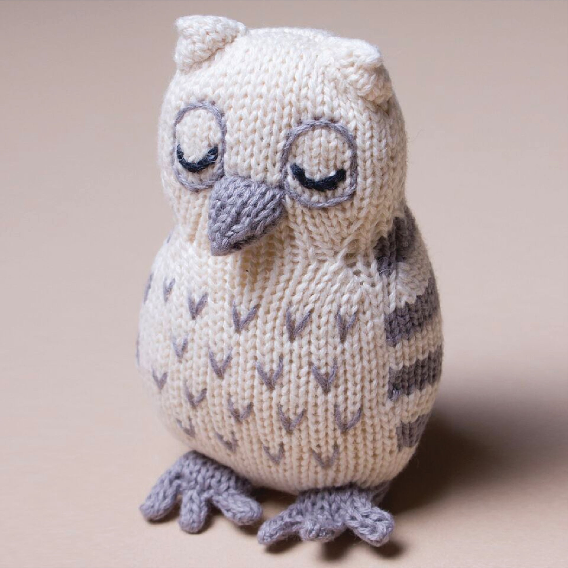 Knitted Owl Rattle