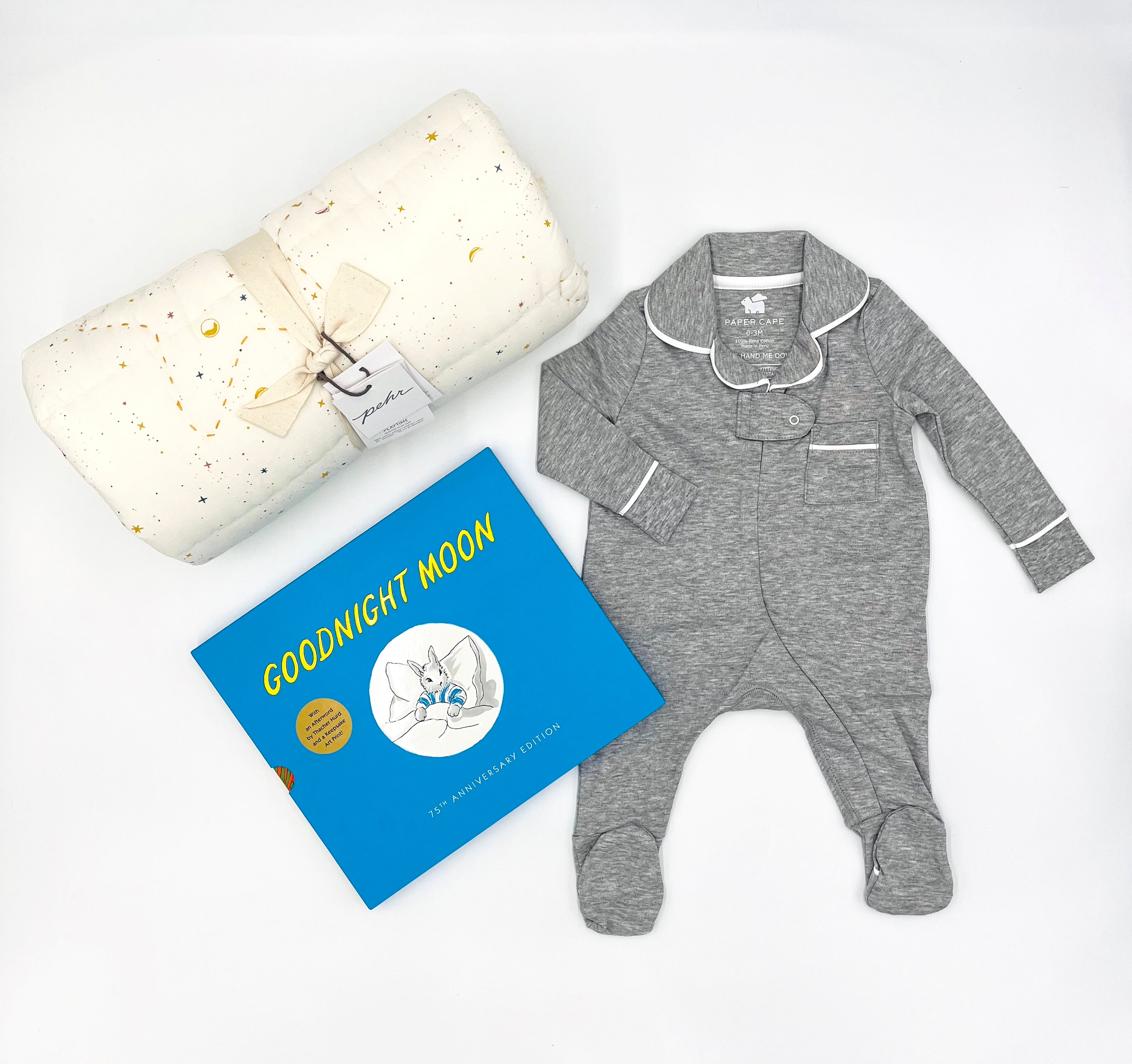 Goodnight Moon, Grey Pajamas and Celestial Play Mat