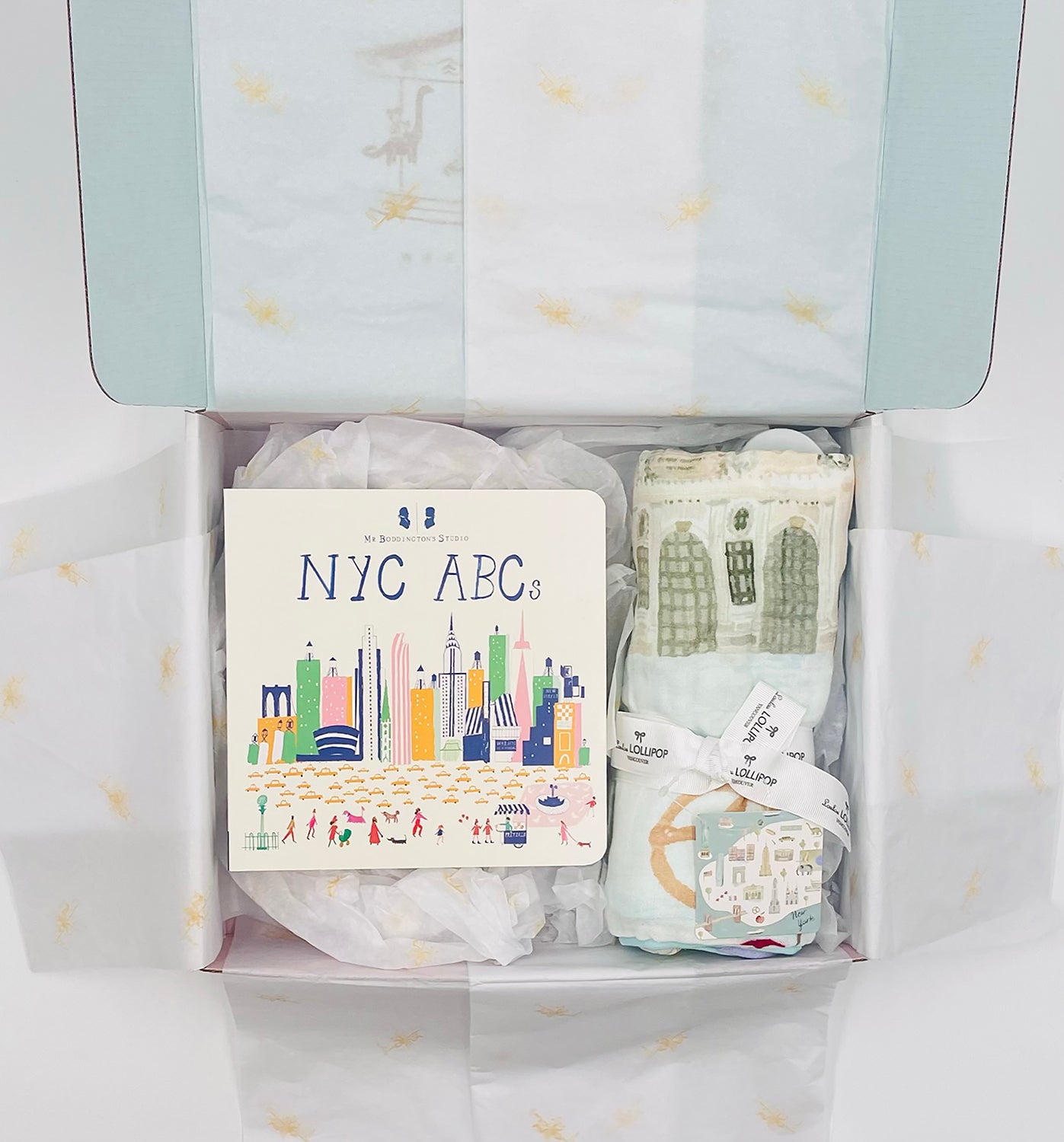 NYC Set: ABCs book and Swaddle