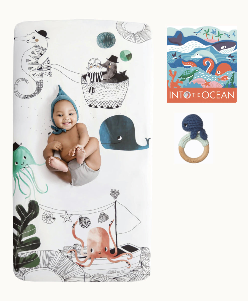 Into the Ocean, Whale Rattle and Underwater Love Crib Sheet