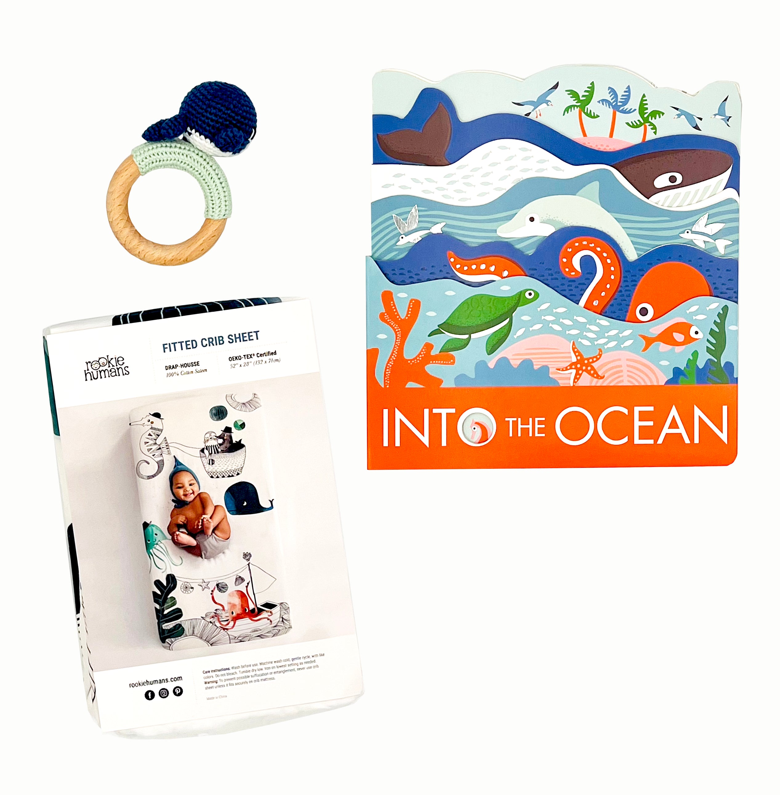 Into the Ocean, Whale Rattle and Underwater Love Crib Sheet