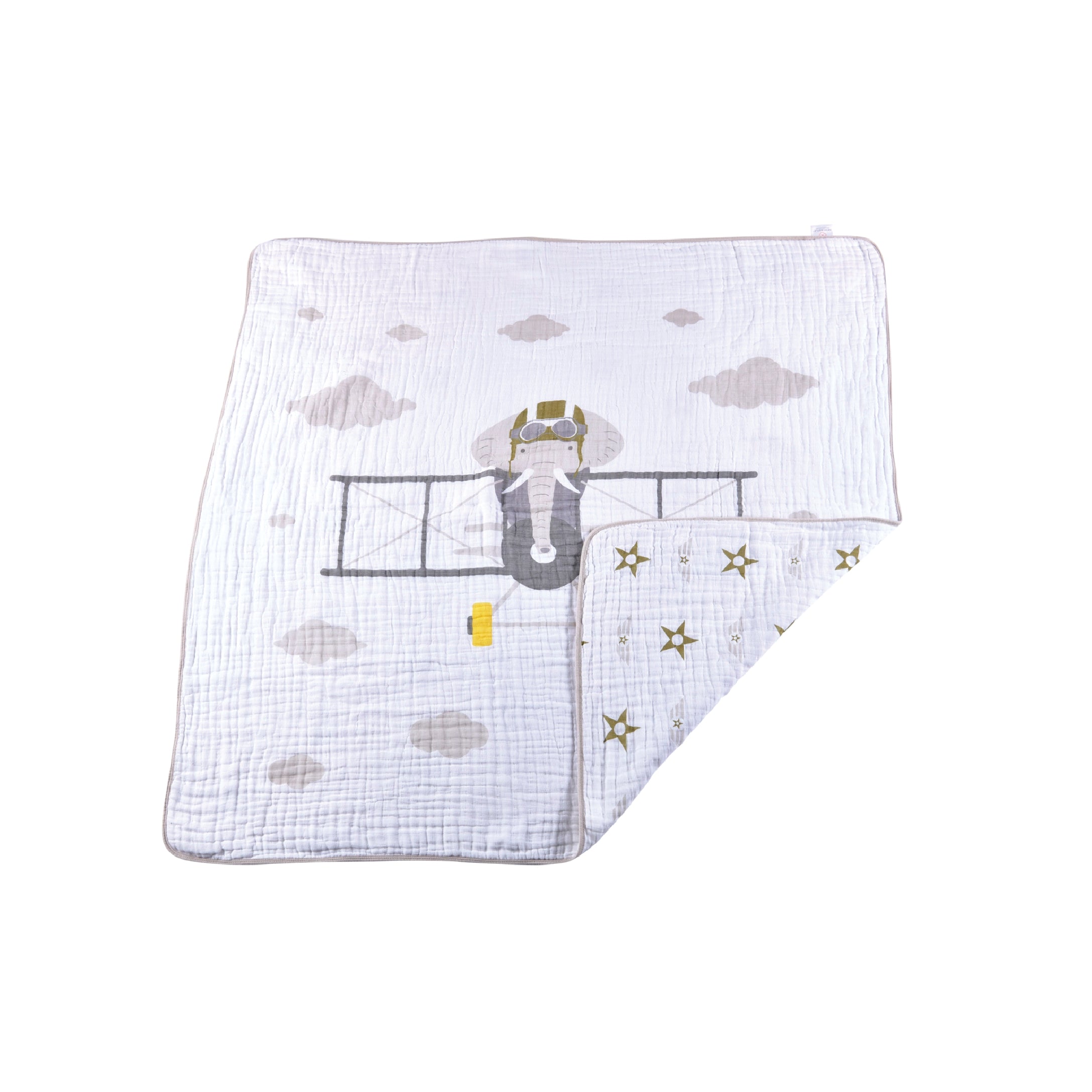 Flying Elephant Cotton Blanket