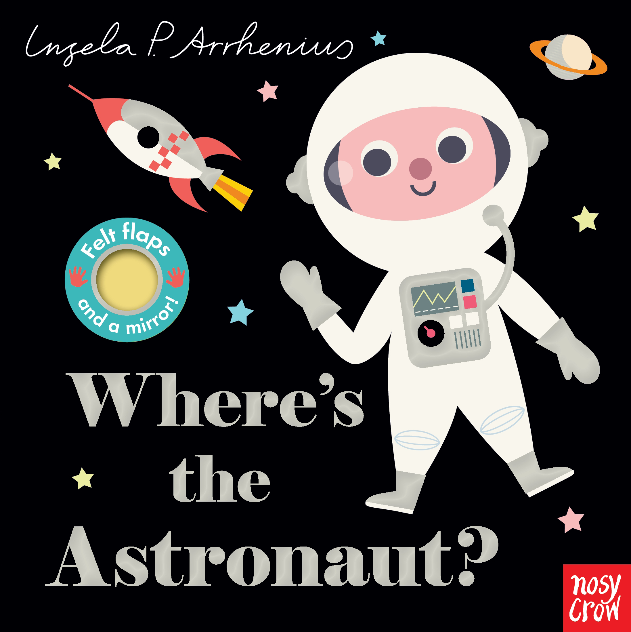 Where's the Astronaut, Moon & Stars Swaddle and Sleeping Moon Rattle