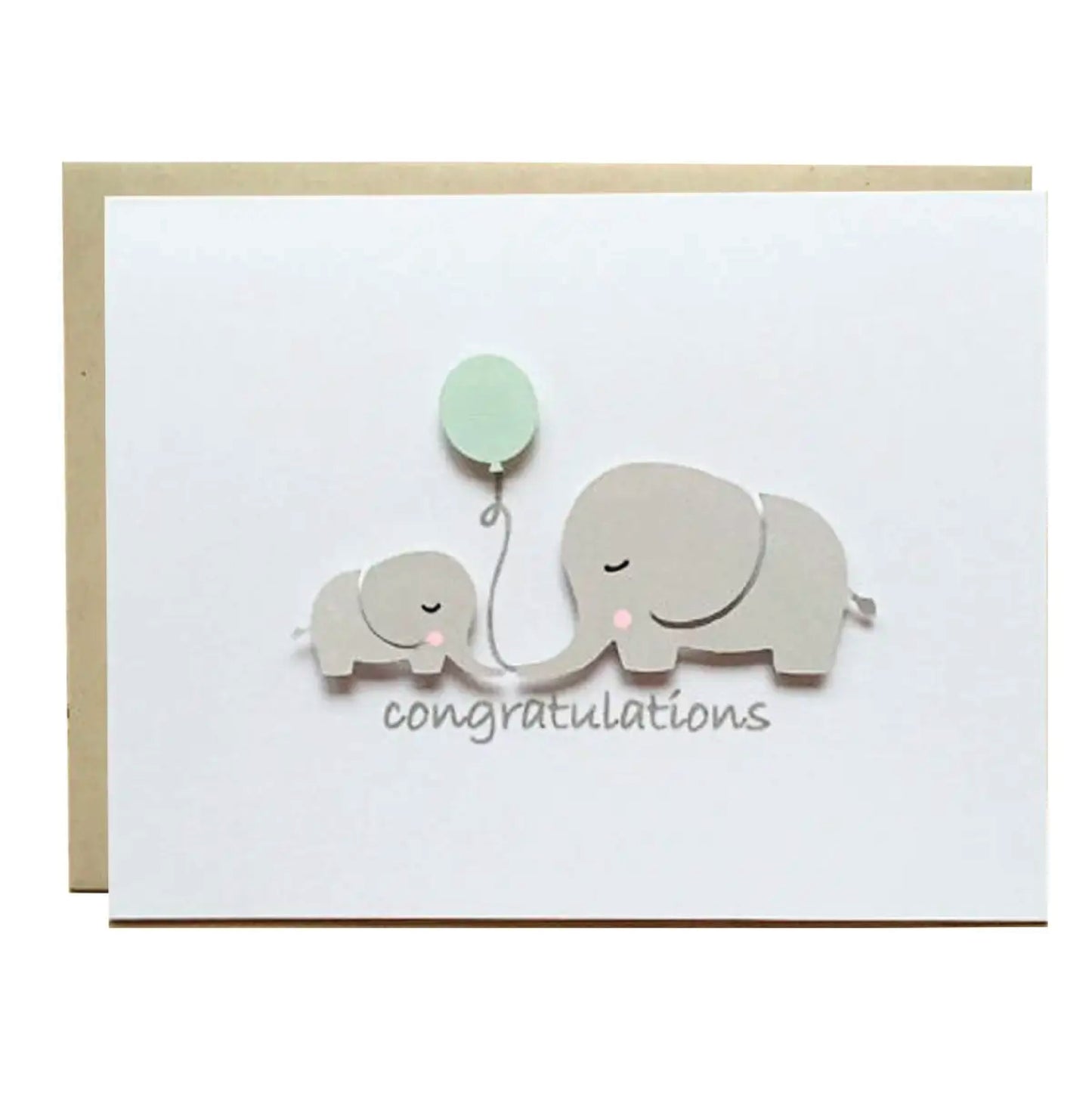 Elephant Baby Shower - Blue Balloon