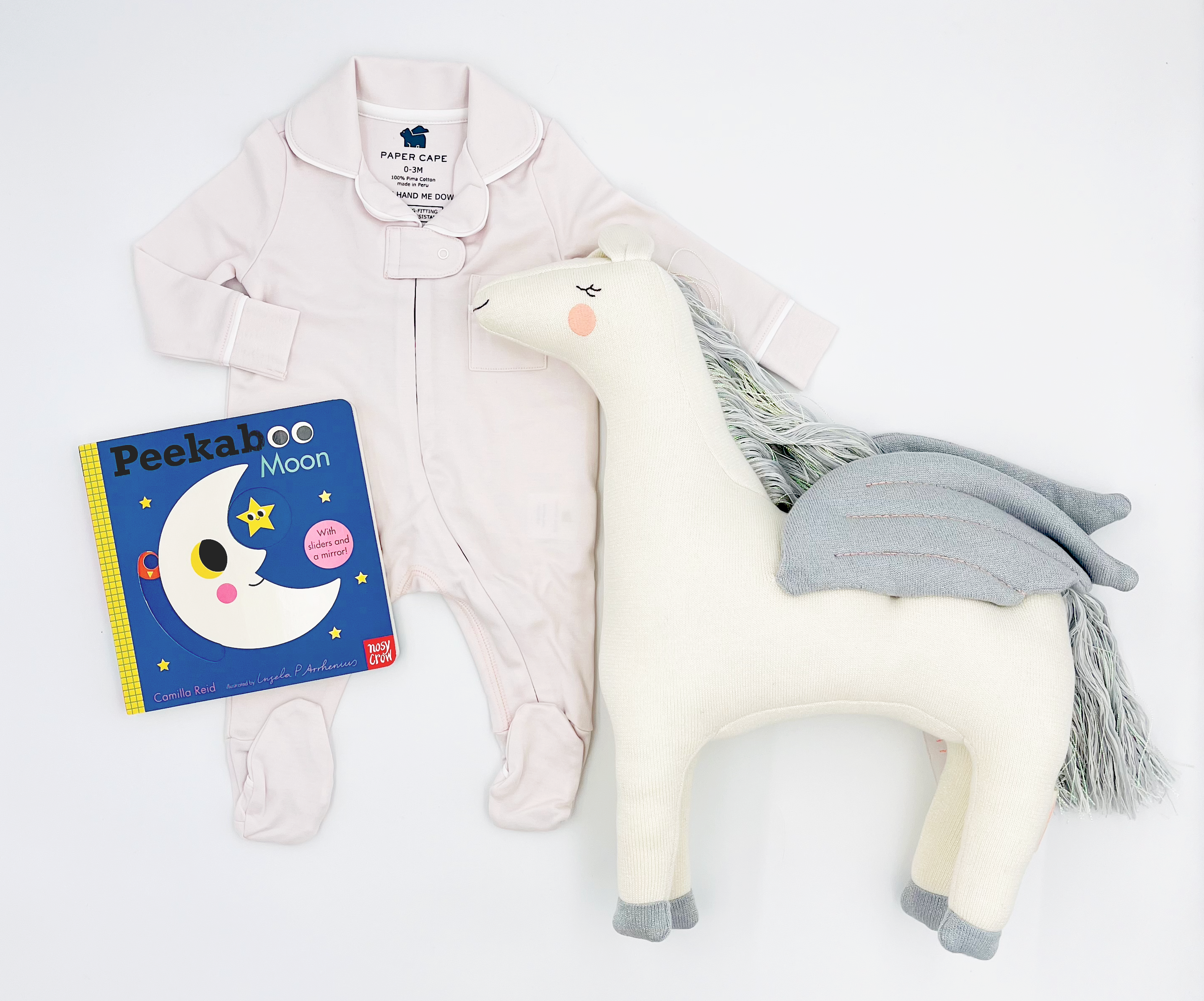 Peekaboo Moon, Pink Blush Pajamas and Pegasus