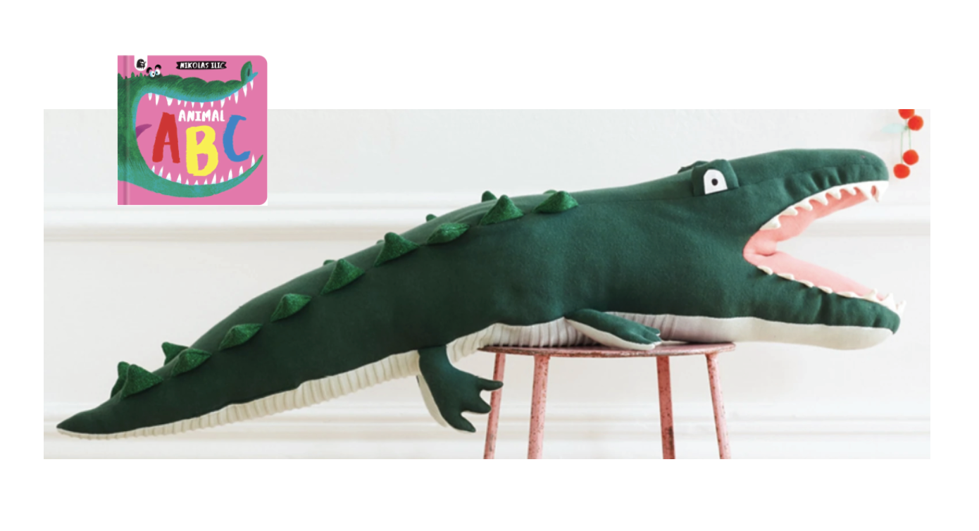 Animal ABC and Large Crocodile Stuffed Animal Set