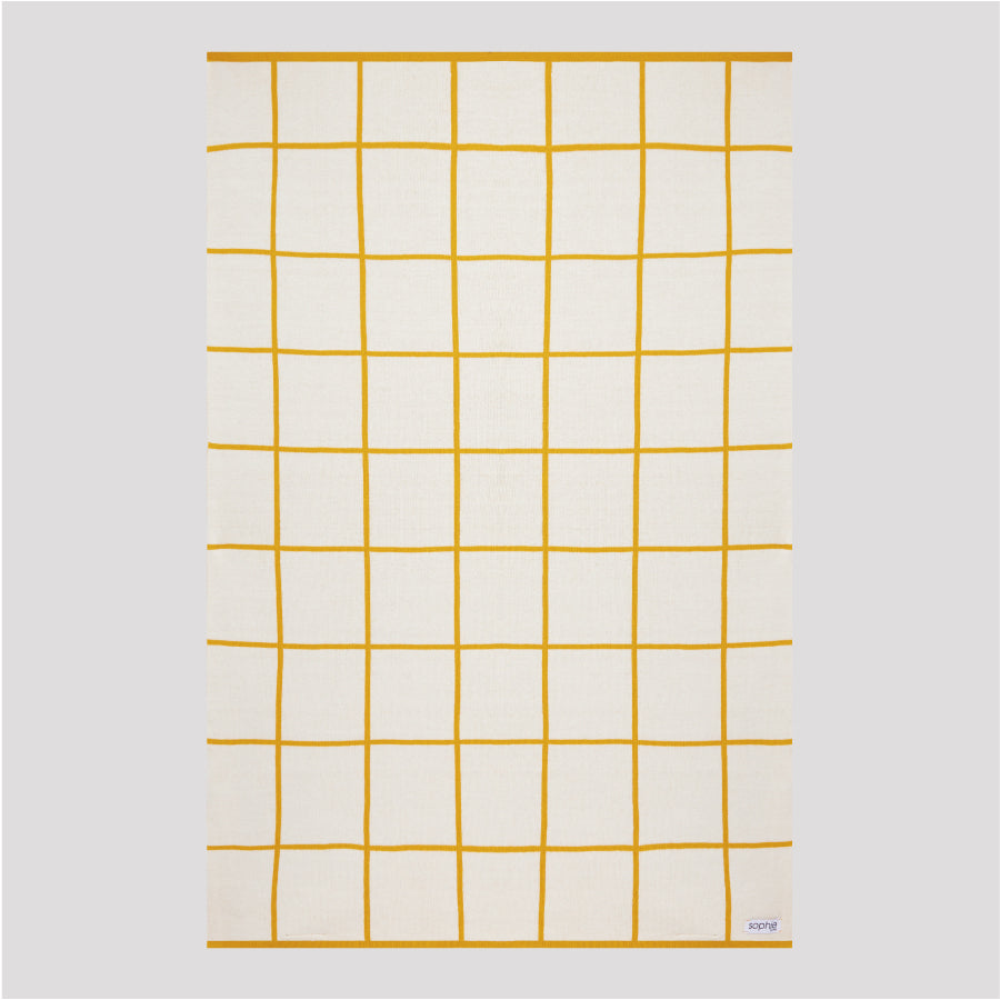 Grid Baby Blanket: Yellow