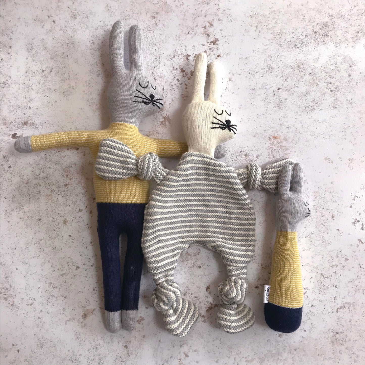 Cotton Knit Rabbit Rattle