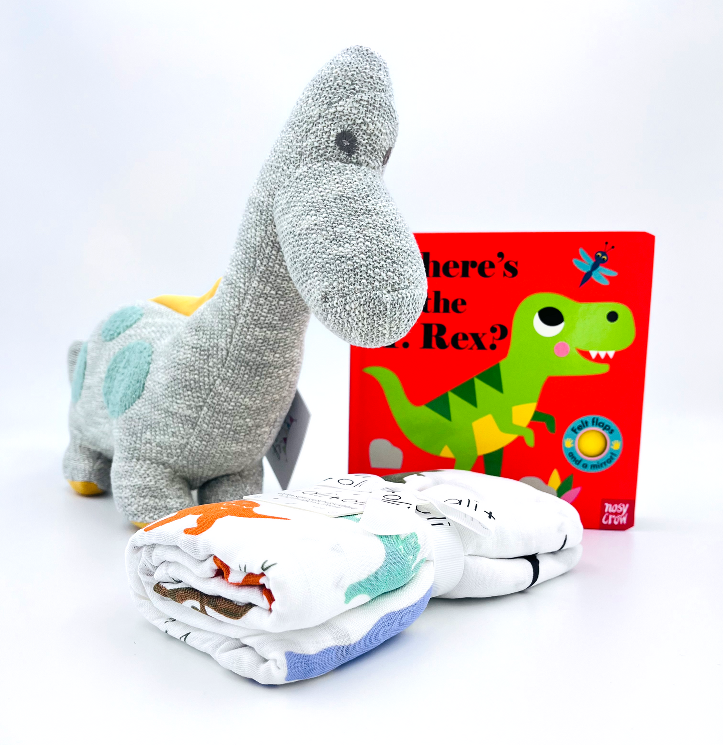 Where's the T-Rex, Dinosaur Plush Toy and Dinosaur Swaddle