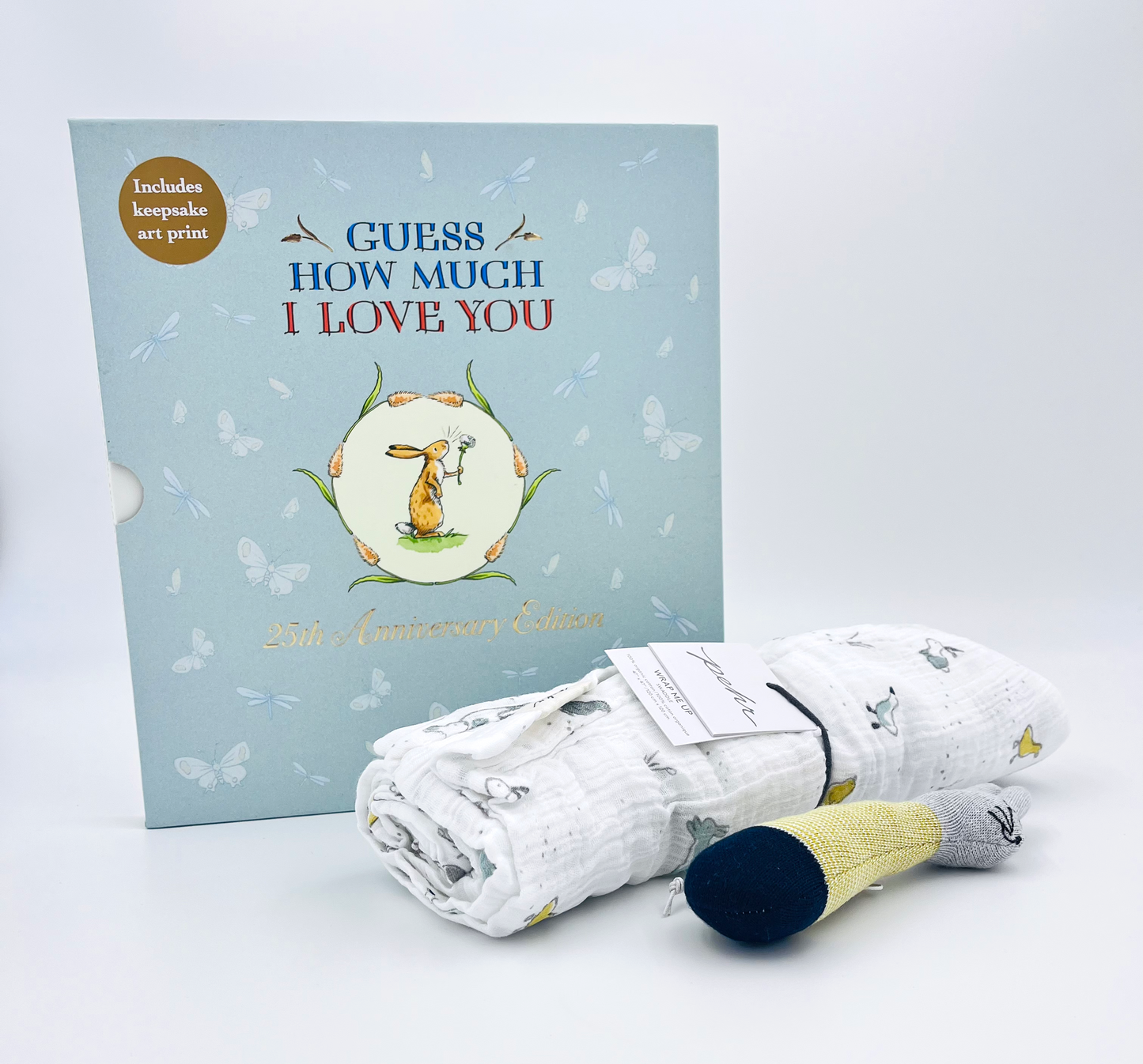 Guess How Much I Love You, Just Hatched Swaddle and Rabbit Rattle