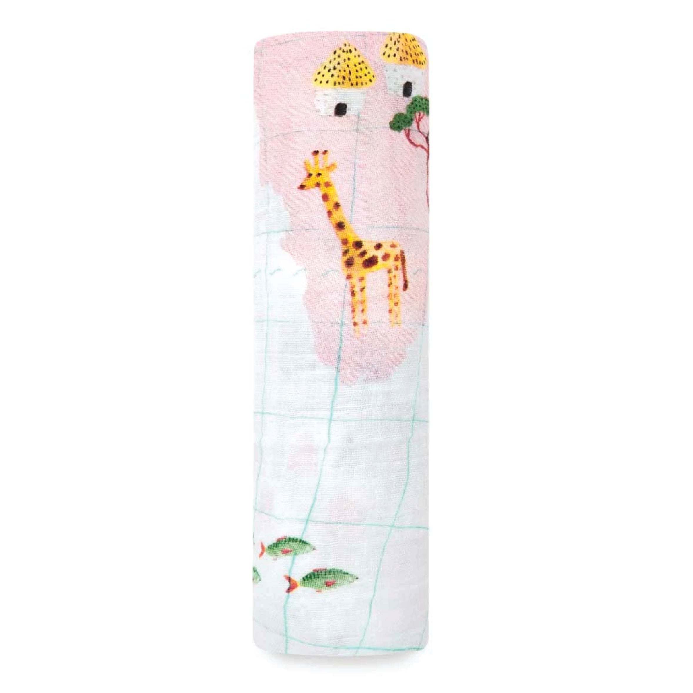 Around The World Cotton Muslin Swaddle