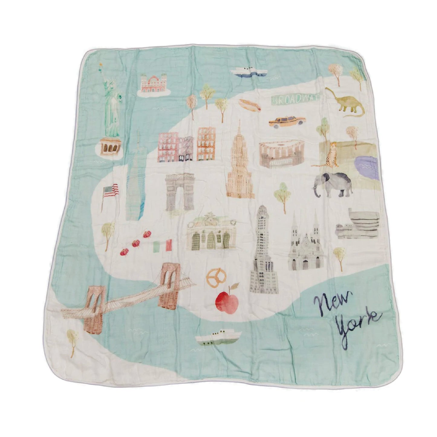 NYC ABC Book with New York Blanket and Moccasins