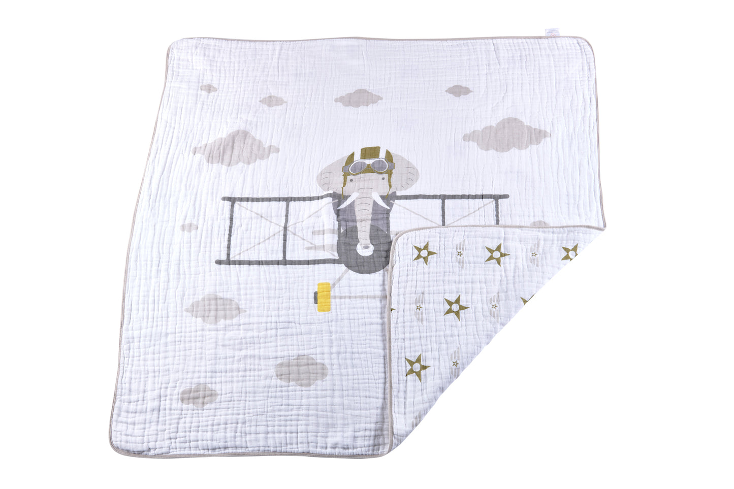 Flying Elephant Cotton Blanket